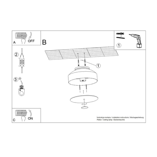 Loftlampe OMIQ 4 E27 Olivengrøn Sollux SL.1680