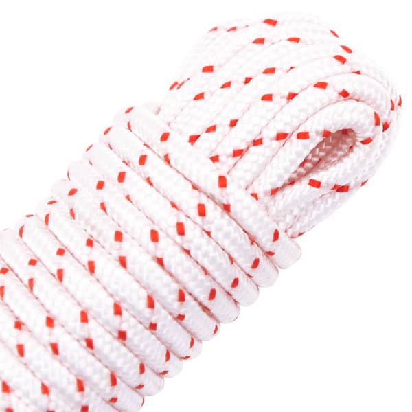 vidaXL Startrep vitt och rött Ø4 mm 10 m nylon