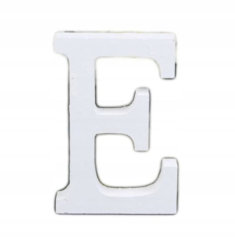 Træbogstav ""E"", 16 cm, 1 stk.