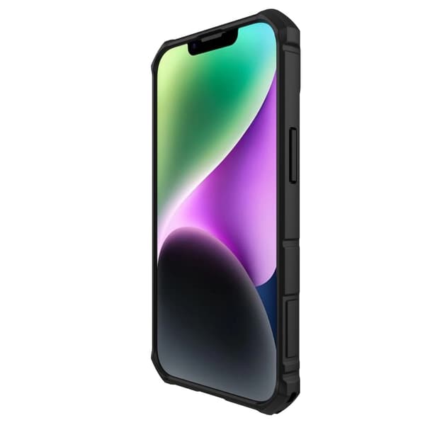 Nillkin CamShield Armor Pro-cover til iPhone 14 Plus – pansret cover med kameracover, ringstativ, sort