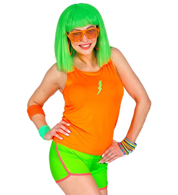 Neongrønne 80'er Disco Shorts