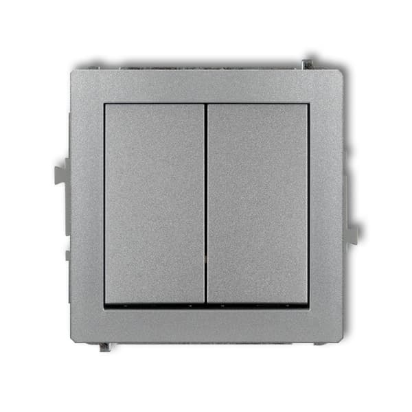 KARLIK DECO 7DWP-2 DOBBELTAFBRYDER 10A SKRUETEMINALER SØLV METALLISK