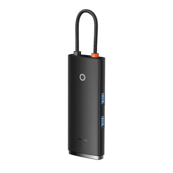 Baseus Lite Series 6-i-1 hub USB-C til 2x USB 3.0 + USB-C PD + HDMI + SD/TF (sort)
