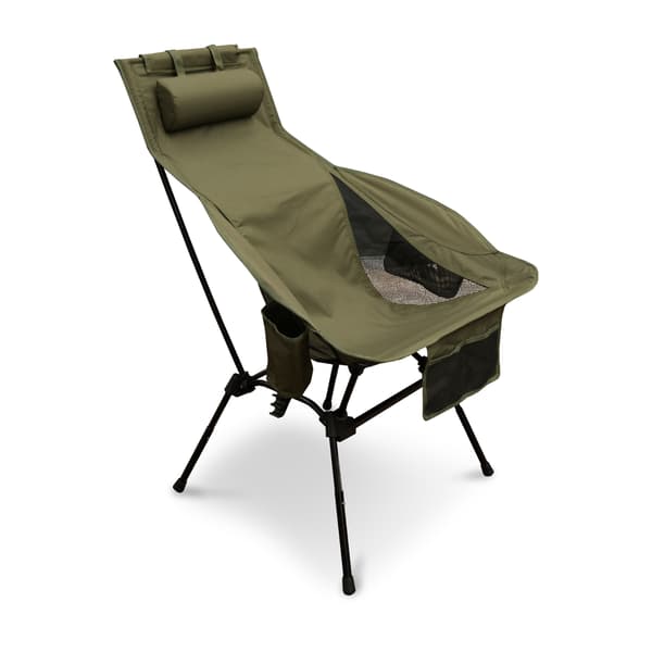 Stor Offlander campingstol, foldbar, olivengrøn