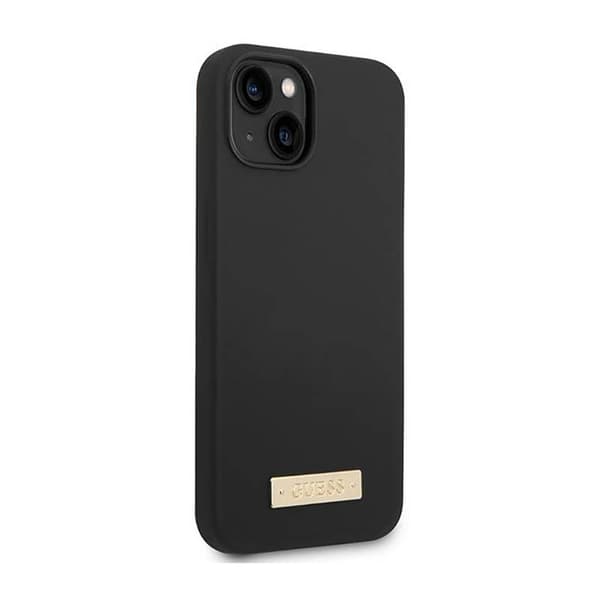 Guess silikoninen logosuoja MagSafe - iPhone 14 Plus -kotelo (musta)