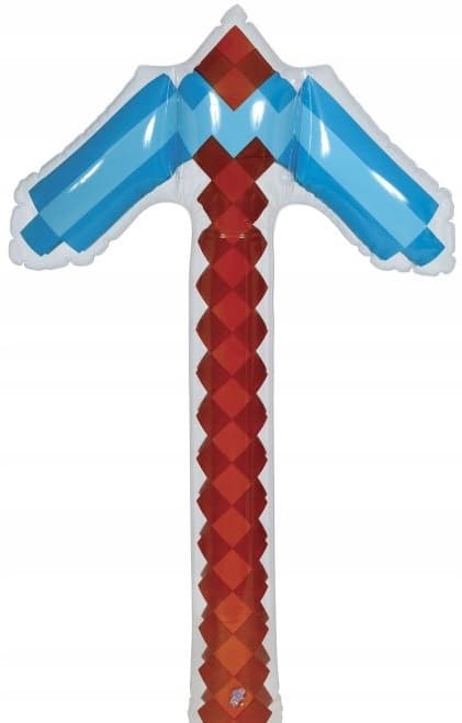 Uppblåsbar Diamant PIXELE Spelarhacka Pixels Spelpilvapen 69cm