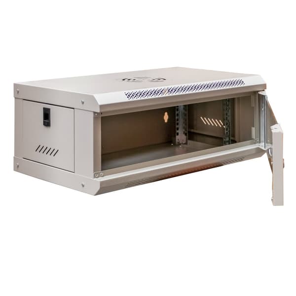 Netberg 19" 4U 240x600x350 væghængt serverrack grå