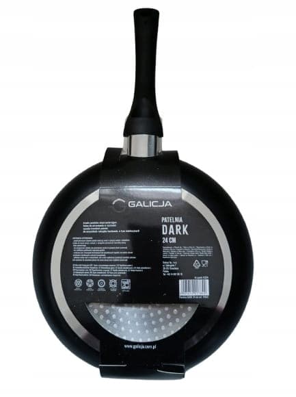 Non-stick stegepande 24cm Sort rund Mørk