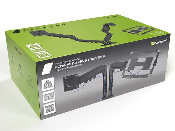 Tracer Double Armflex VESA 100x100 -kaksoisnäyttöteline