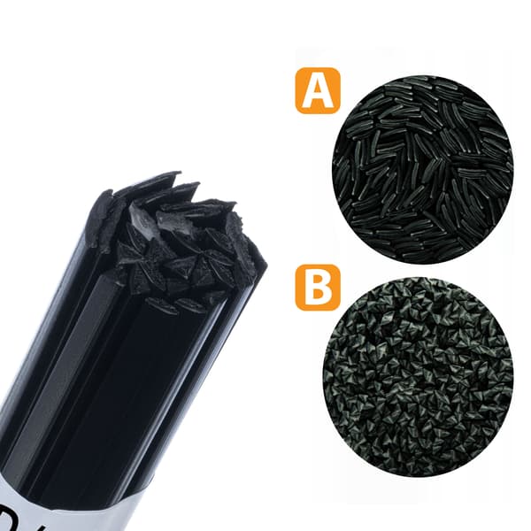 PP/PE plast svejsetilsats metal, sort, 50g