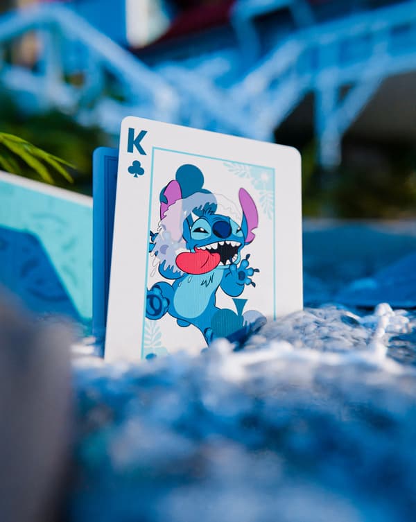 BICYCLE DISNEY STITCH -pelikortit 1 PAKKAA puulaatikossa