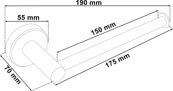 Vost sort toiletpapirholder