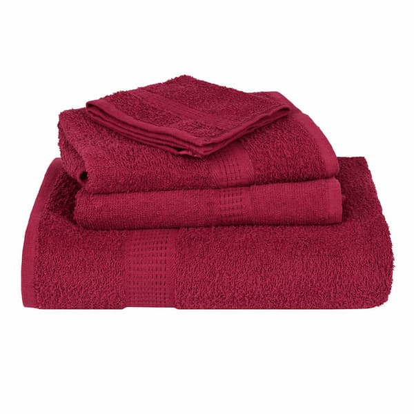 vidaXL Handdukar, 4 st, Bordeaux 30x30 cm, 100% bomull