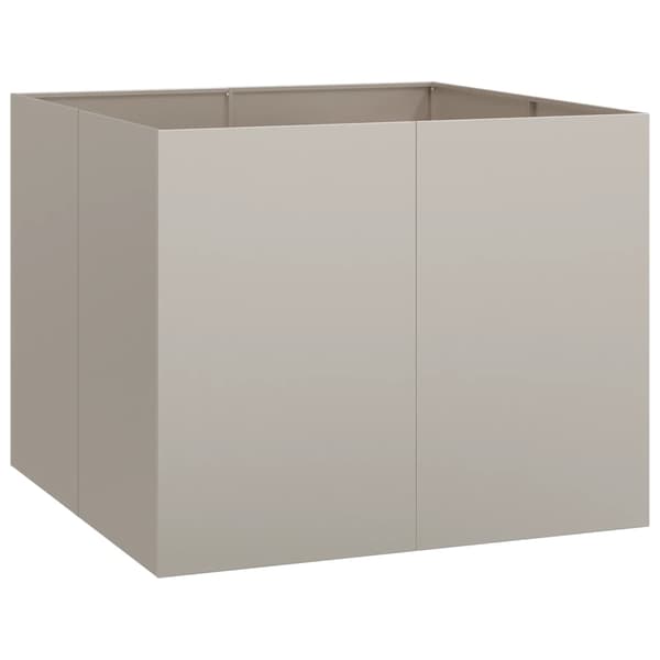 vidaXL rusten urtepotte 100x100x80 cm rustfrit stål