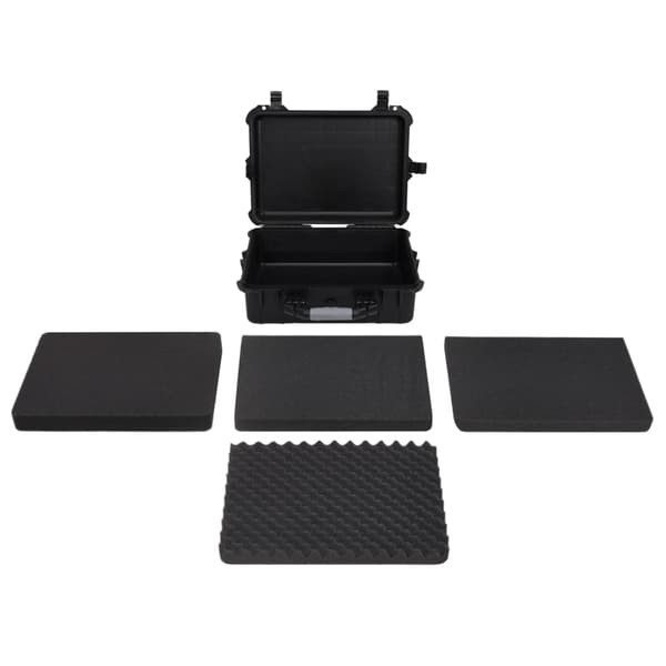vidaXL flightcase, sort, 52x40x19 cm, PP