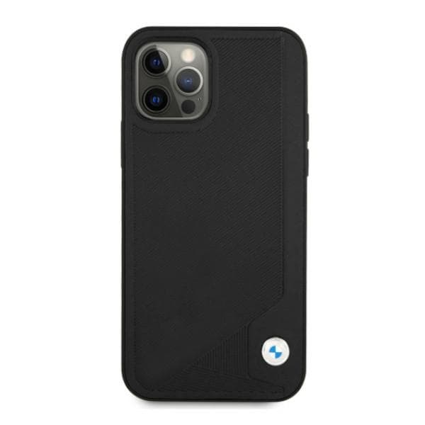 BMW BMHCP12LRCDPK iPhone 12 Pro Max 6,7" cover sort/sort hårdt cover læder præget
