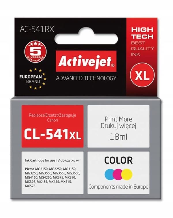 ActiveJet-bläck för Canon CL-541XL reg AC-541RX