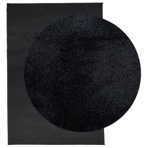 vidaXL OVIEDO tæppe, kort luv, sort, 200x280 cm