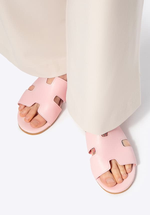 Wittchen Dam Rosa Flipflops med Ekologiskt Läder