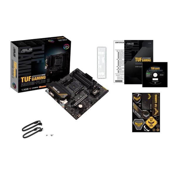 ASUS TUF GAMING A520M-PLUS II moderkort, Micro ATX, AMD A520