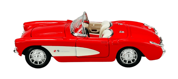 WELLY 1957 CHEVROLET CORVETTE PUNAINEN 1:24 29393