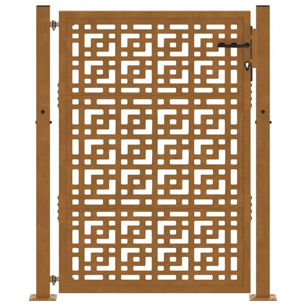 vidaXL havelåge 105x130 cm rustfri stål krydsmønster