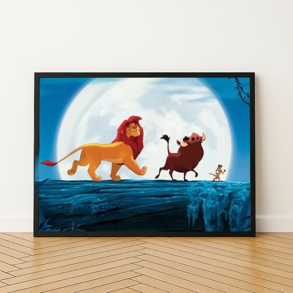 MALING EFTER TAL Billeder til maleri Løvernes Konge Hakuna Matata 50x40 cm