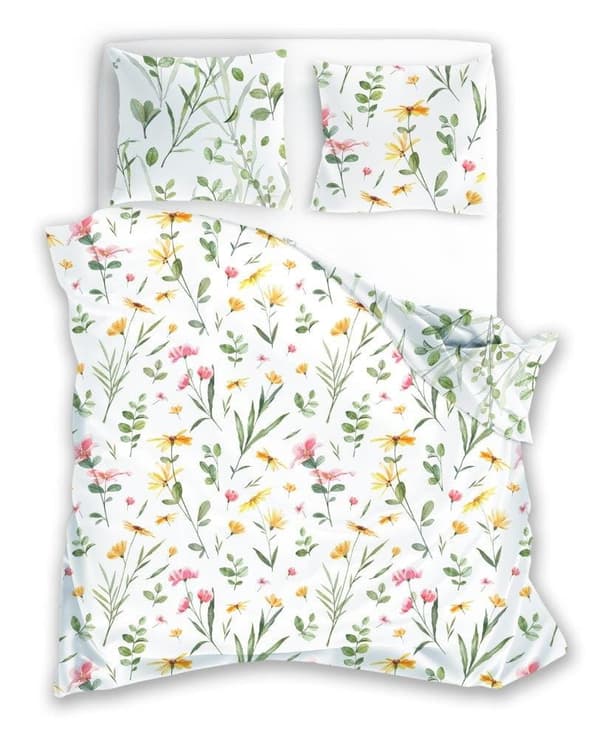 Satinsängkläder 220x200 Milagro Blomsteräng