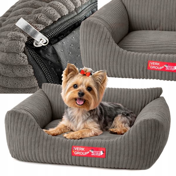 Fløjlsseng beige S (10)