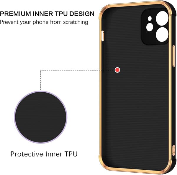 APPLE IPHONE 12 SILIKONIKUORI MUSTA KULTAINEN RUNKOPIDI A2172