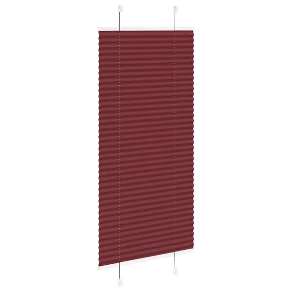 vidaXL Plisserad rullgardin vinröd 60x100 cm tygbredd