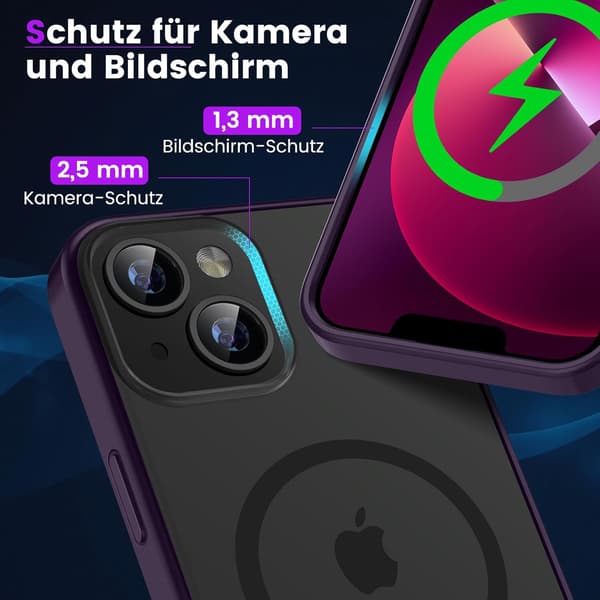 ETUI TIL APPLE IPHONE 14 MAGASAFE BAGSIDER LILLA SILIKONE RAMME