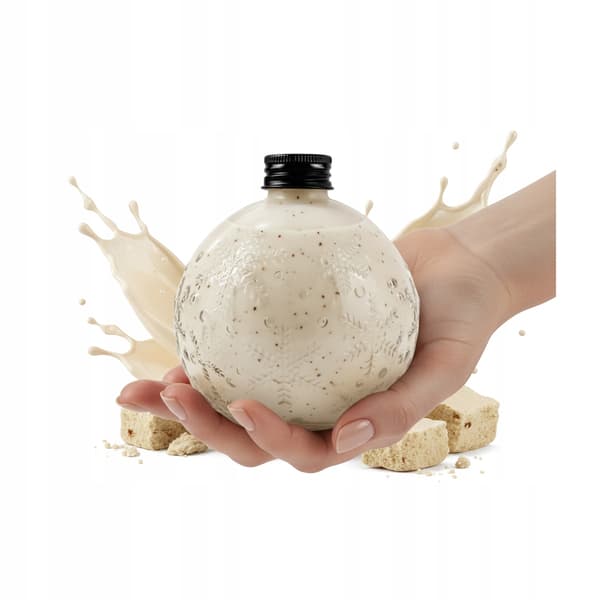 5x Glaskula med rör, julmugg i glas, 400ml, JULKLAPP