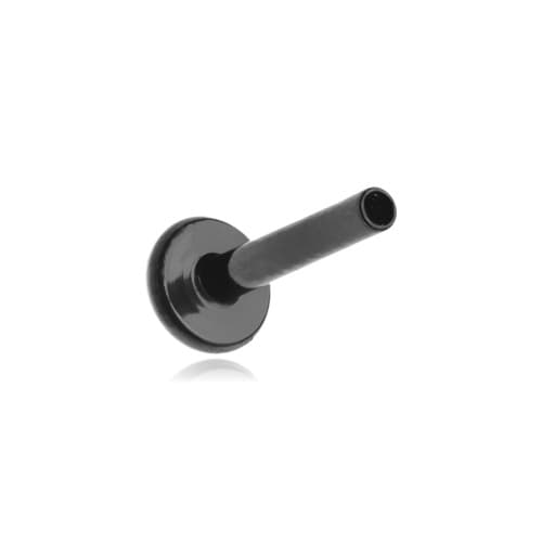 Sort labret-ørestik - indvendig gevind - CZ-004 1.2/10