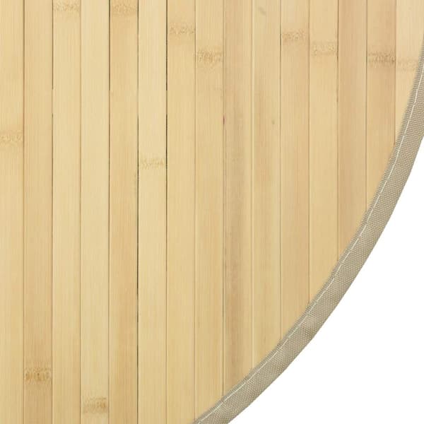 vidaXL Rund matta ljus naturfärgad 60 cm bambu