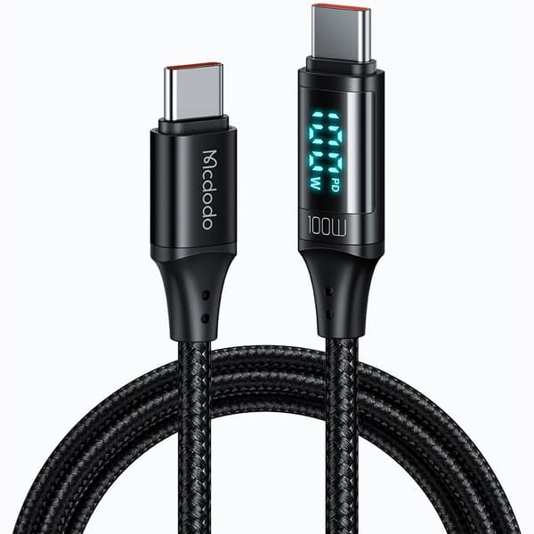 MCDODO KABEL MED DISPLAY USB-C HURTIGOPLADNING USB TYPE C 5A 100W 1M