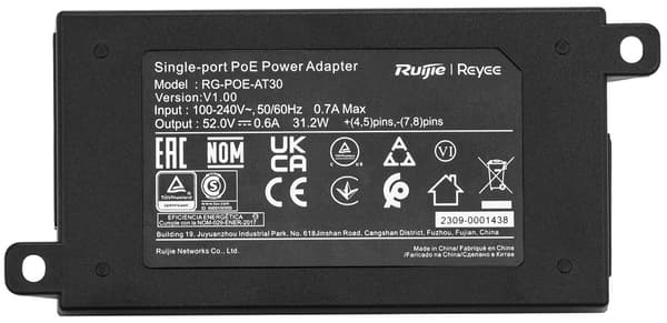 POE-VIRTALÄHDE RG-POE-AT30 31.2W REYEE