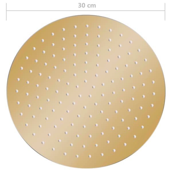 vidaXL brusehoved i rustfrit stål 30 cm rundt guld