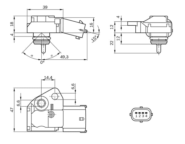 TRYKSENSOR 0261230110 BOSCH