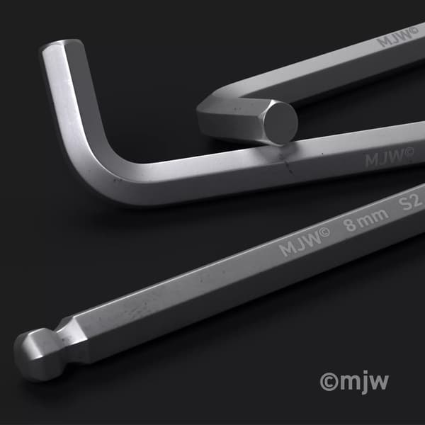 MJW Unbrakonøgle med kugle 4 mm