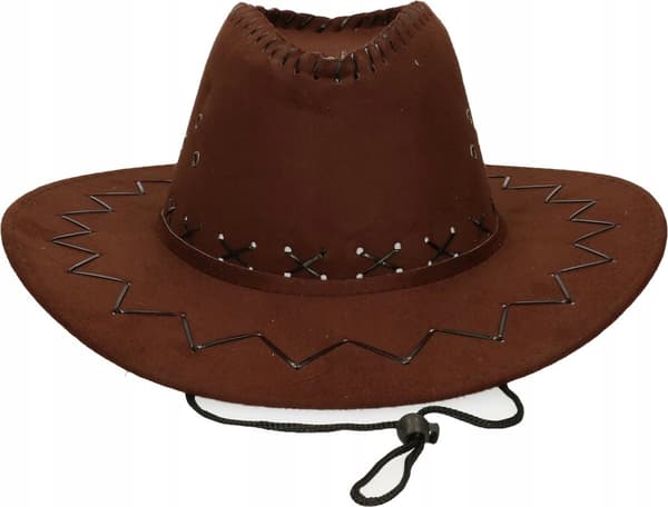 Ruskea villin lännen cowboy-hattu