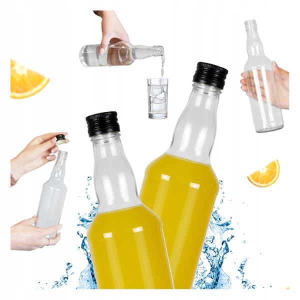 MONOPOL 500ml flaska + kork glasflaskor 0,5l för vodka