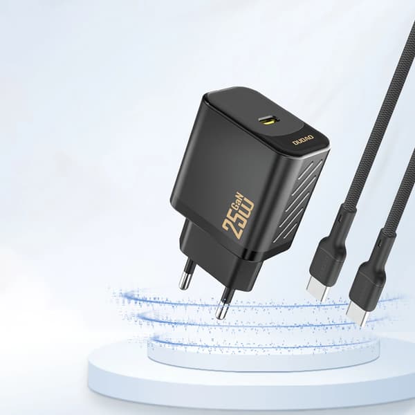 Dudao A27 25W GaN USB-C Vægoplader - Sort