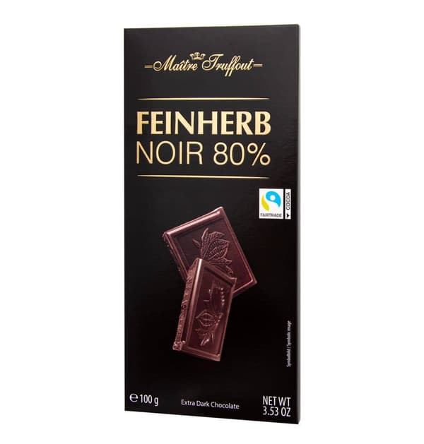MaitreTruffout Premium Extra Mörk Choklad 80% 100 g