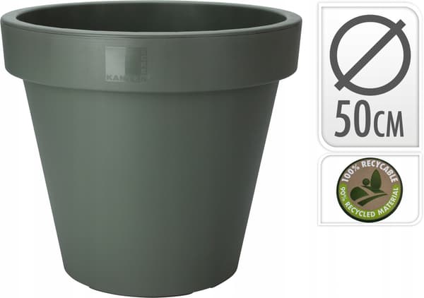 Grøn plastik havepotte 50 cm
