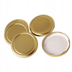 Burklock, guld, diameter 82 mm / 4 x 10 st.
