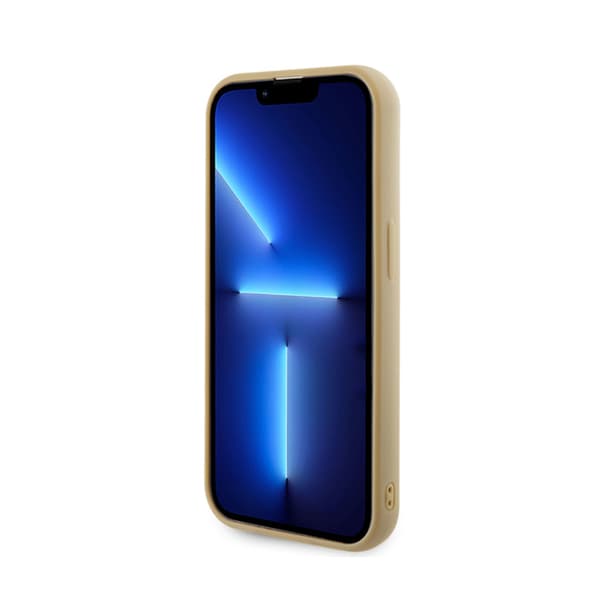 Guess Disco Metal Script - iPhone 15 Pro -suojakuori (kulta)
