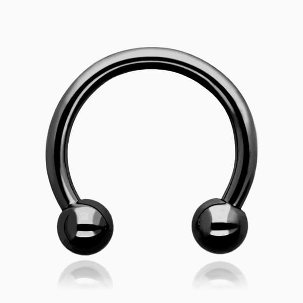 Titanium hesteskoørering - sort - TKP-001 1.2/6/3