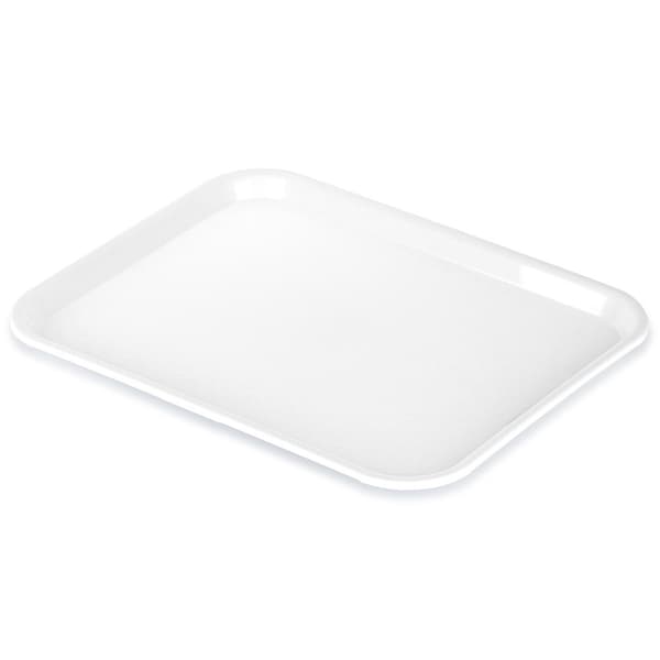 Hvid plastbakke til servering 45,5x35,5 cm