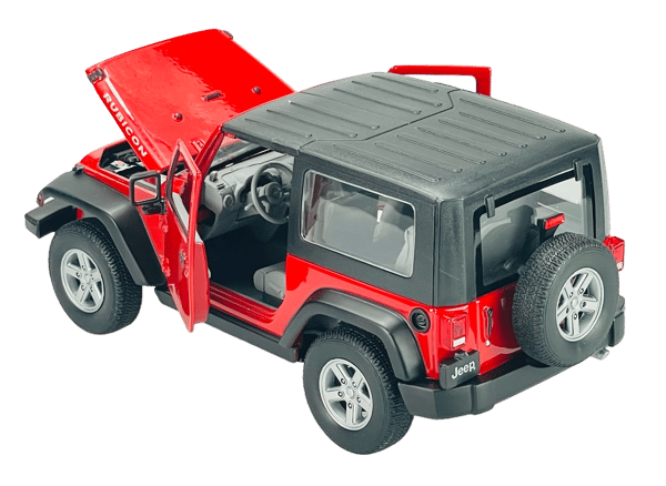 WELLY 2007 JEEP WRANGLER PUNAINEN KATOLLA 1:24 22489